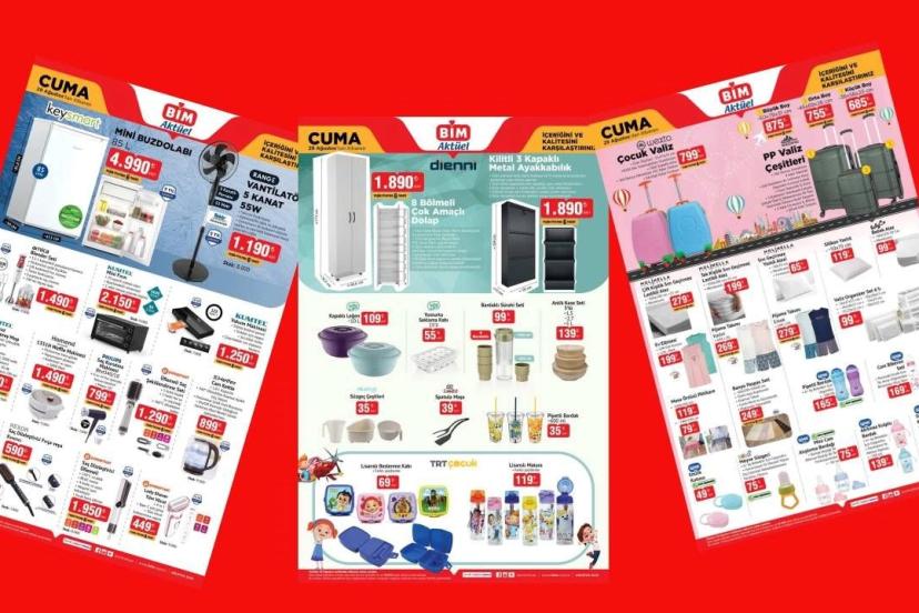 BİM 26-29 Ağustos aktüel ürün kataloğu 2025:Vantilatör, mini buzdolabı, dolap, ayakkabılık geliyor
