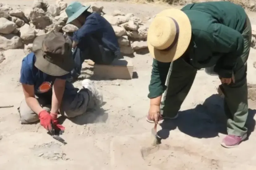 Depremde hasar alan Arslantepe Höyüğü'ndeki kale duvarları onarılıyor