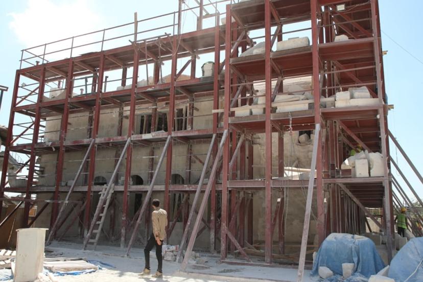 Hatay'da depremde hasar gören Tarihi Şeyh Ali Camisi restorasyonda