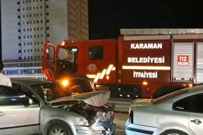 Karaman'da zincirleme kaza: Bir yaralı
