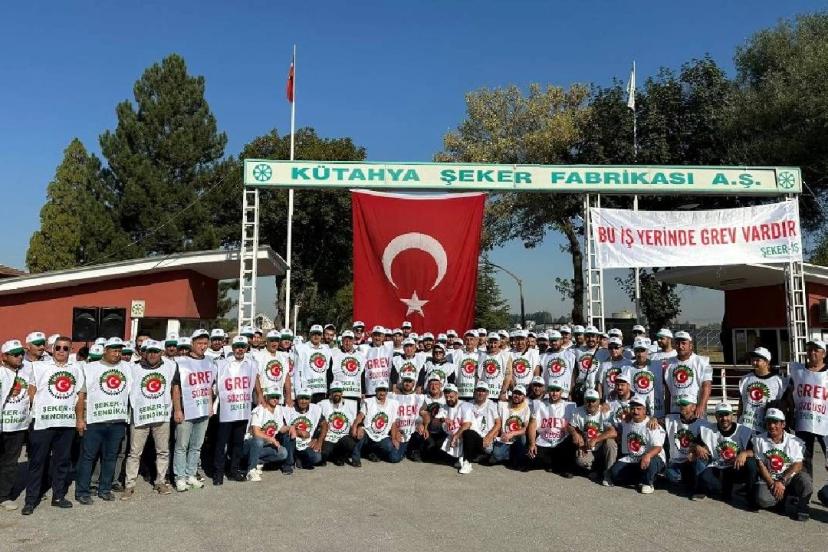 Kütahya Şeker işçileri grevde