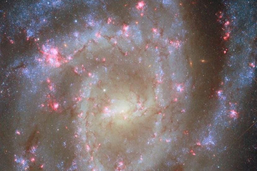 Uzayda çiçek açan galaksi: Hubble’dan nefes kesen görüntü!