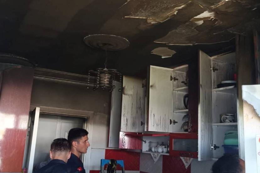 Alanya'da apartman dairesinde yangın