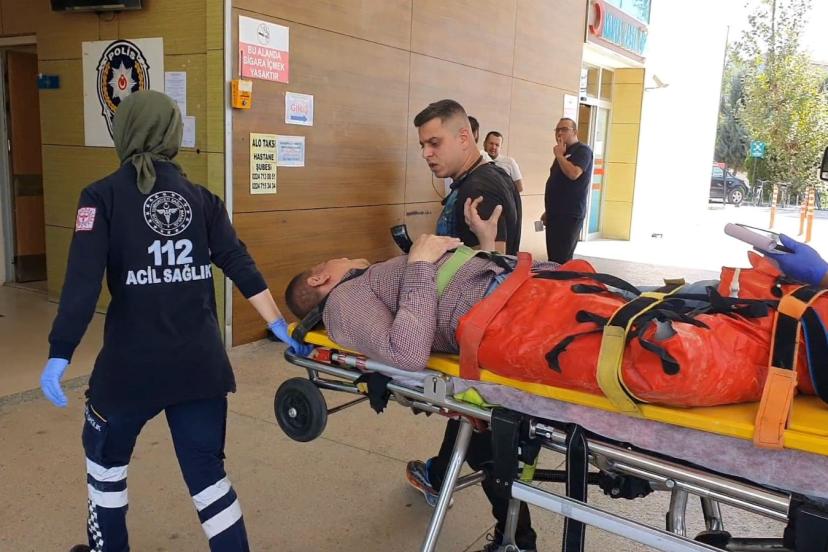 Bursa'da üzerine sunta düşen işçinin bacakları kırıldı