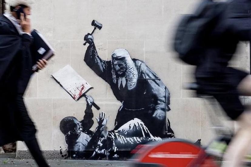 Gizemli sanatçı Banksy, yeni bir eserle ortaya çıktı