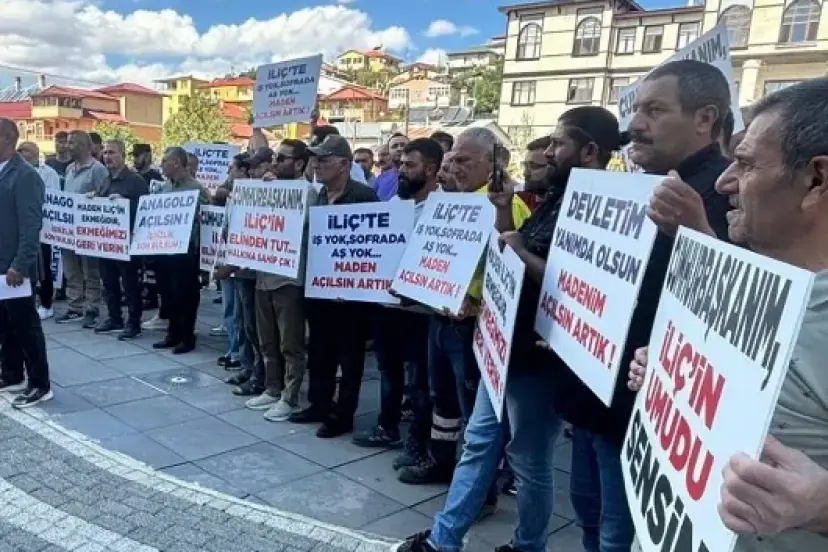 İşlerini geri isteyen İliç halkından çağrı: 'Anagold yeniden üretime geçsin ocaklar aşsız kalmasın'