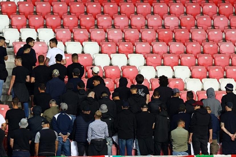 İtalyan taraftarlardan İsrail ulusal marşına protesto