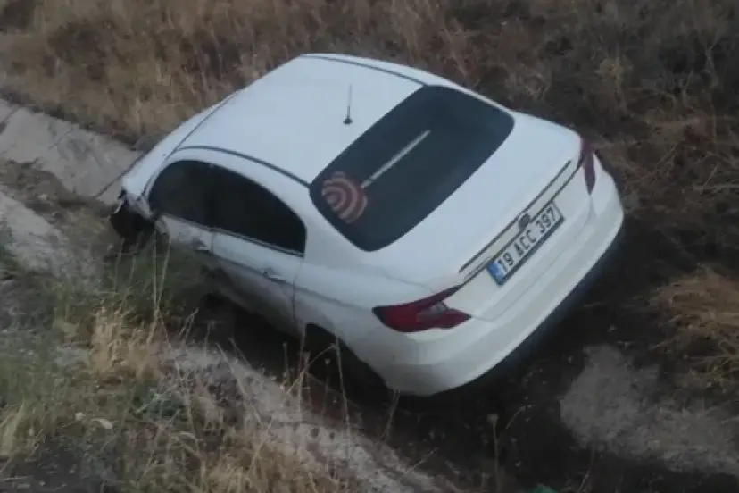 Yoldan çıkan otomobil şarampole devrildi: 1 yaralı