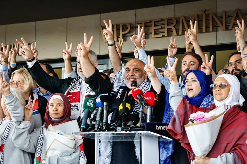 ÖZGÜRLÜK FİLOSU AKTİVİSTLERİ İSTANBUL'DA